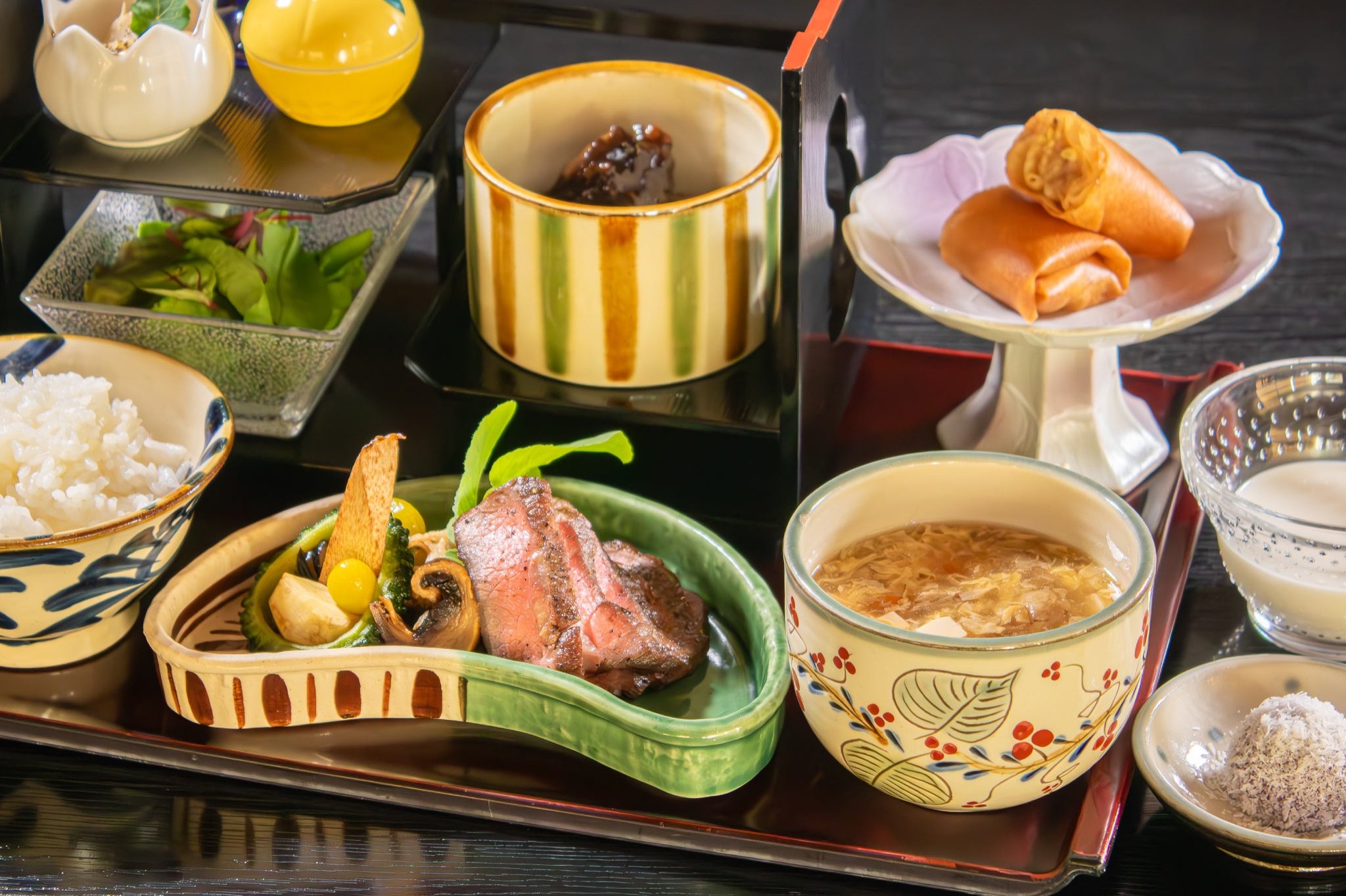 沖縄県産なんじょう和牛ステーキ御膳～選べる拉麺＆飯～