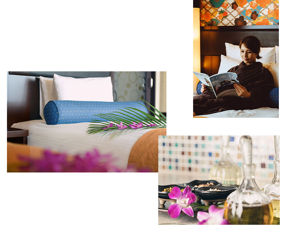 心と身体を解きほぐす至福のヒーリングリゾートへ。沖縄の自然をモチーフにした華やかで落ち着きある客室、沖縄でも希少な天然温泉、至福のスパトリートメントを備えたヒーリングリゾートです。心身を憩う癒しのひとときをお過ごしいただけます。